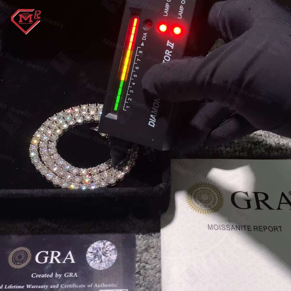 3mm 4mm 5mm 6mm Iced Out Chain Moissanite Necklace 925 Sliver Ready to Ship Moissanite Tennis Chain