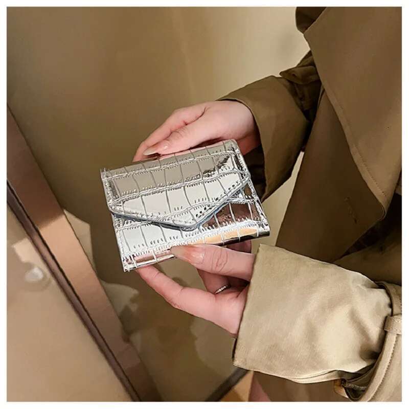 2023 Short Purses for Women New Fashion Stone Pattern Laser Wallet High Capacity Card Holders Coin Purse Mini Small Money Bag ddmythur