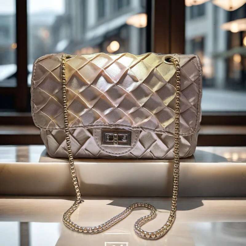 Woven Rhombus Embroidery Thread Sachet Chain Small Square Shoulder Messenger Niche Trendy Women's Purses Bag