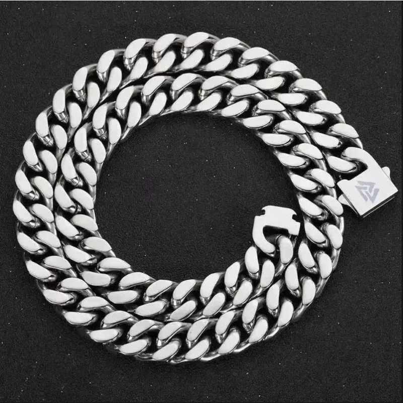 Punk Hip Hop Cuban Chain Mens Bracelet Stainless Steel Fine Polished Chain 7mm/9mm Four Sides Cut Boyfriend GiftC250411