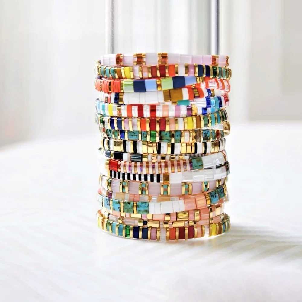 Go2boho Rainbow Bracelet Miyuki Tila Bracelets Women New Glass Beads Jewelry Boho Summer Beach Pulseras Ladies Armband GiftC250411