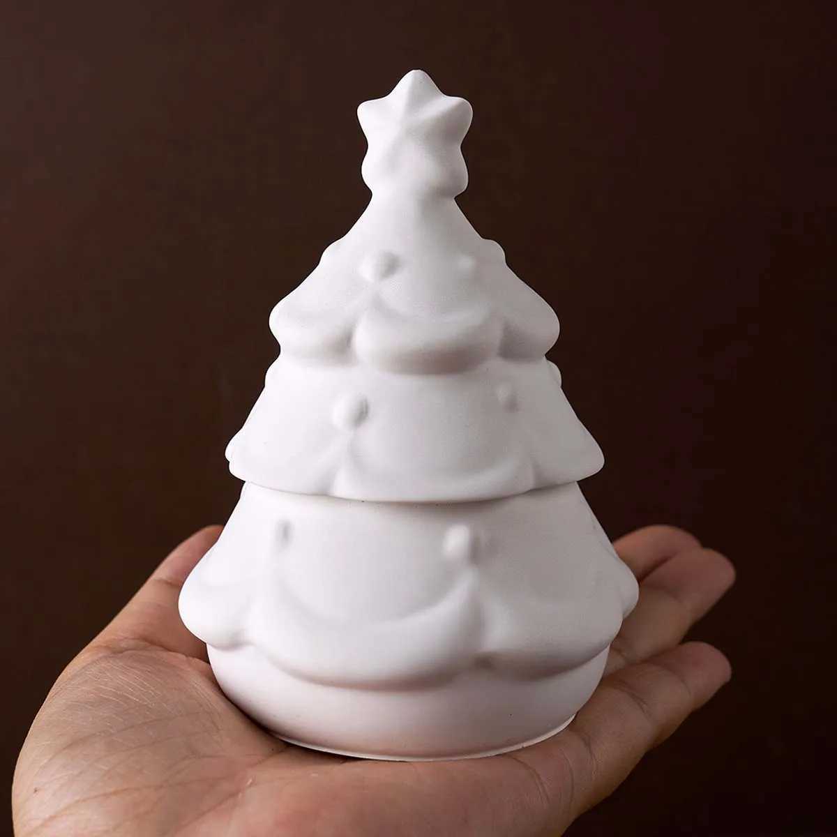 Christmas DIY Candle Jar Silicone Mold Set Handmade Relief Santa Claus Christmas Tree Storage Box Plaster Resin Mold Xmas Craft Home Decor Y251112