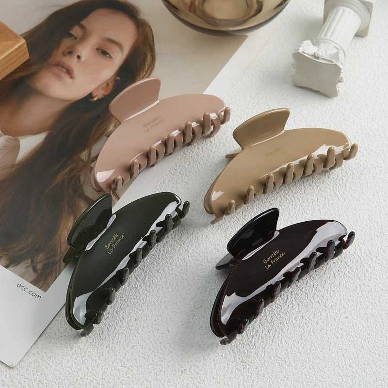 Exquisite and elegant hair claws for women shark hair clip with large acetic acid fashionable girl hair accessories temperature hair claws Y2504012