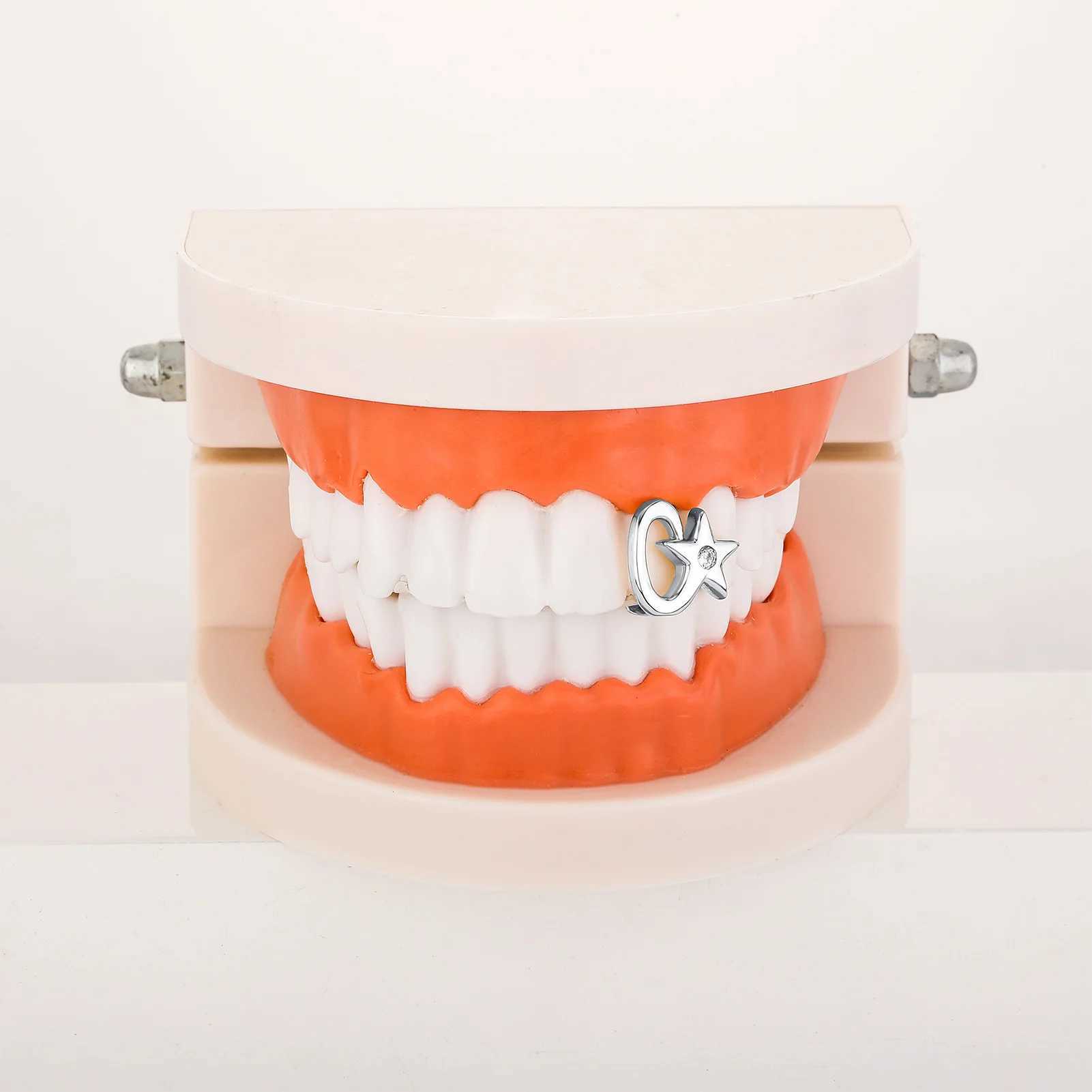 JINAO 2023 New HIP HOP Openwork Star Design High Quality Ice Cravejado AAA+Cubic Zircon Grillz Free Delivery Jewelry W250412
