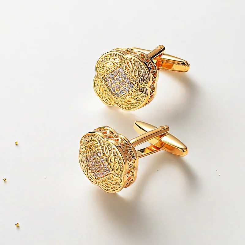French Business Cufflinks Banquet Gifts Cufflinks Mens High End Crystal Zircon Cufflinks Wedding CufflinksT250412