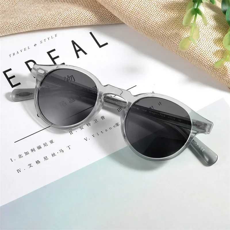Gregory Peck Vintage Polarized Sun Glasses OV5186 Clear Frame Sunglasses Brand Designer Men Women OV 5186 Gafas Oculos with case Z250411