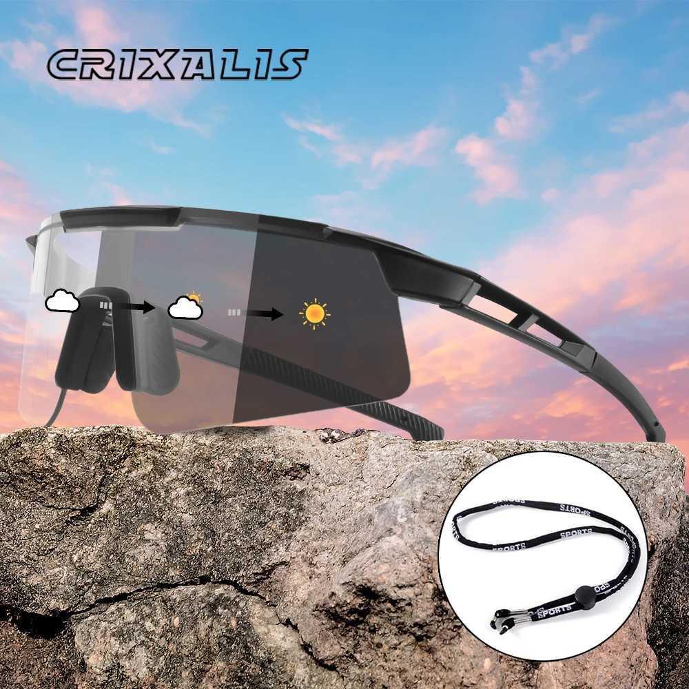 CRIXALIS Outdoors Sports Photochromic Sunglasses for Men Women Oversized Goggles Sun Glasses Male Riding Shades Female UV400C250411