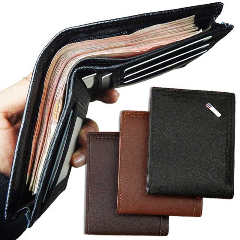 Mens insertion foldable wallet picture coin ultra-thin wallet commercial currency card ID card holder protection capacity bag Z250411-1