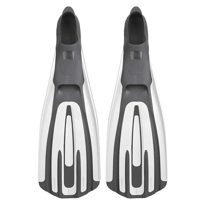 Swimming snorkeling 3-color silicone rubber non diving lung flap mid length heel style long flapY250412