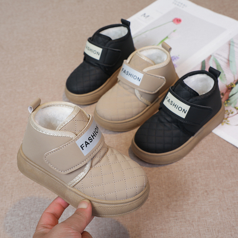 Winter Boots for Kids Cottom Shoes Soft Bottom Warm Boys Snow Boots Walkfashion Toddler Girl Shoes Children Outdoor Shoes Size 22 - 33 W0236