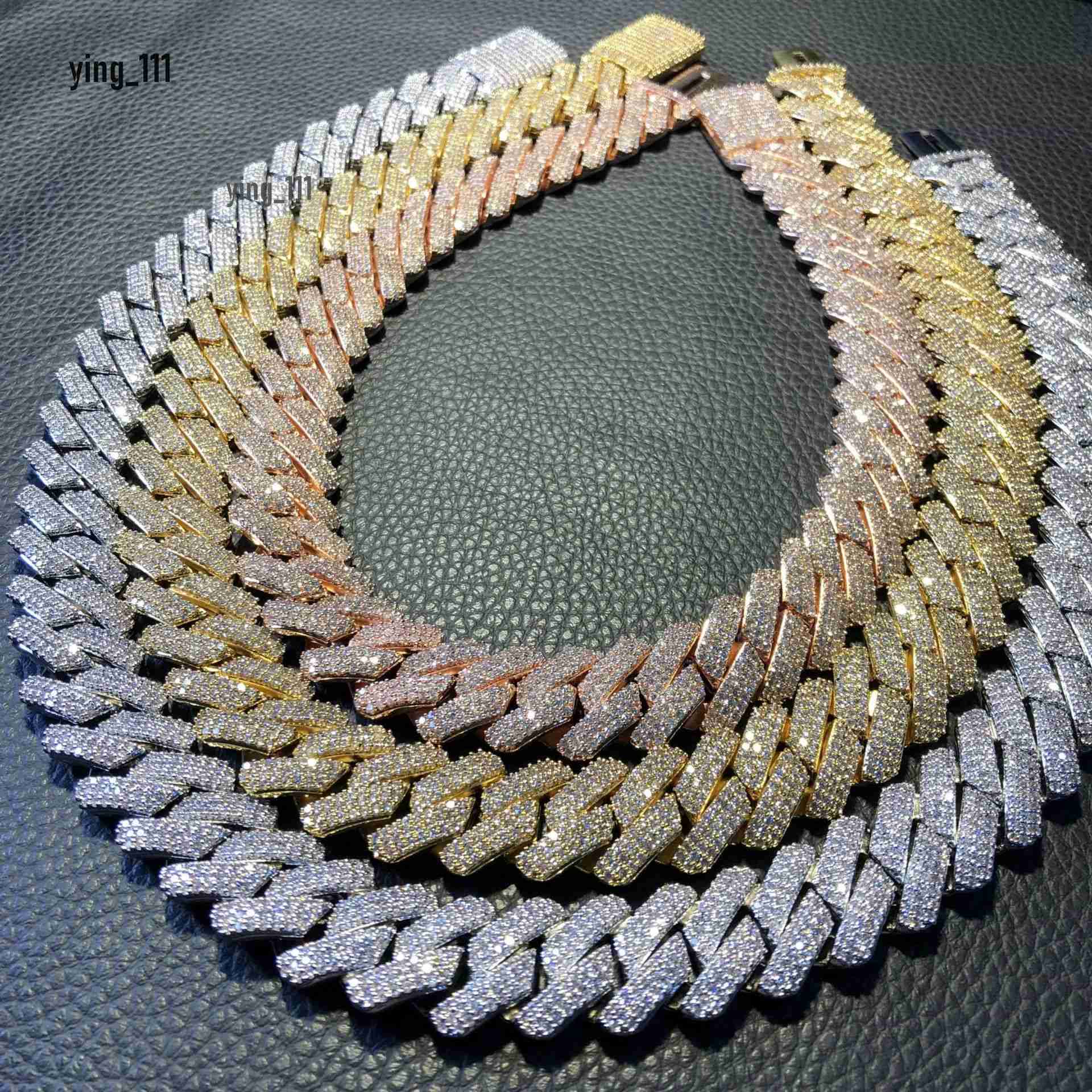 Cubana Rappers Hip Hop Jewelry Fashion 20mm Cuban Link Chain Gold Silver Plated Brass Cz Diamond Iced Out Necklace for Men
