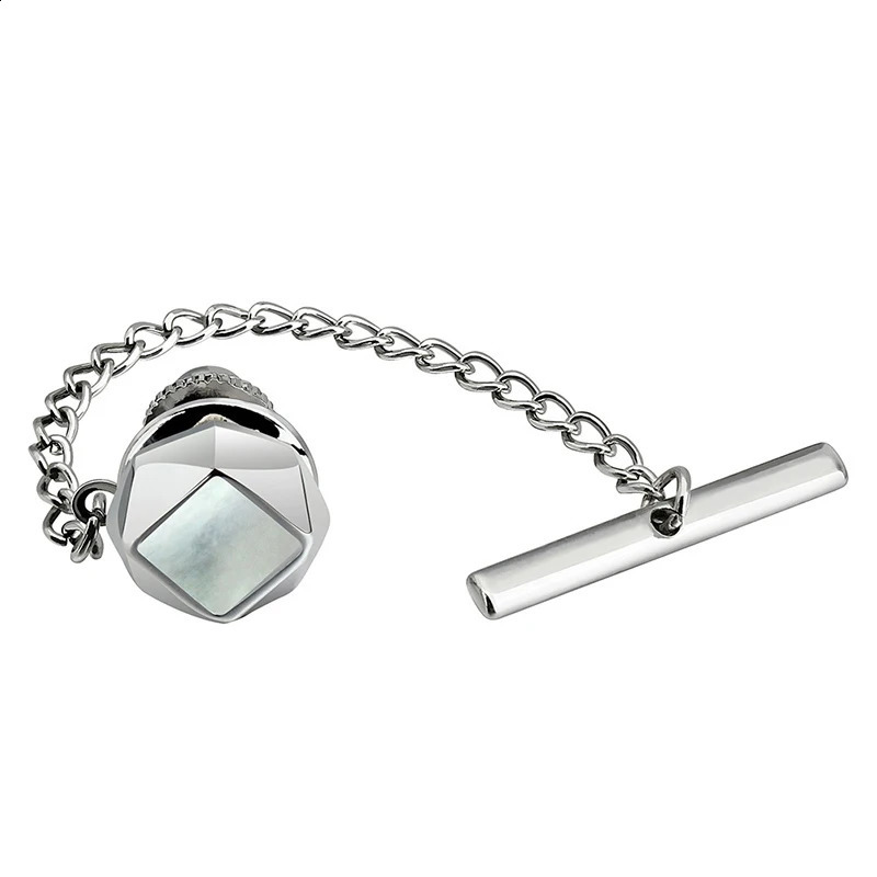 Hasson mens tie pin with chain suitable for mens collar accessories 250409