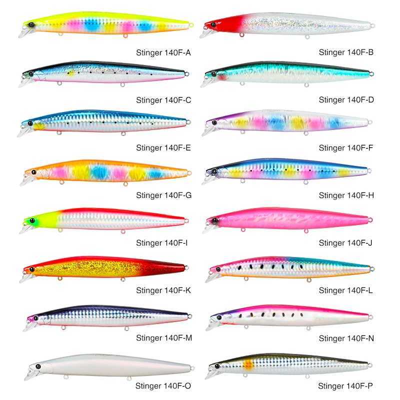 TSURINOYA 140F Ultra-long Casting Floating Minnow STINGER 140mm 24g Artificial Large Hard Bait Tungsten Weight Sea Fishing Lure Z250411