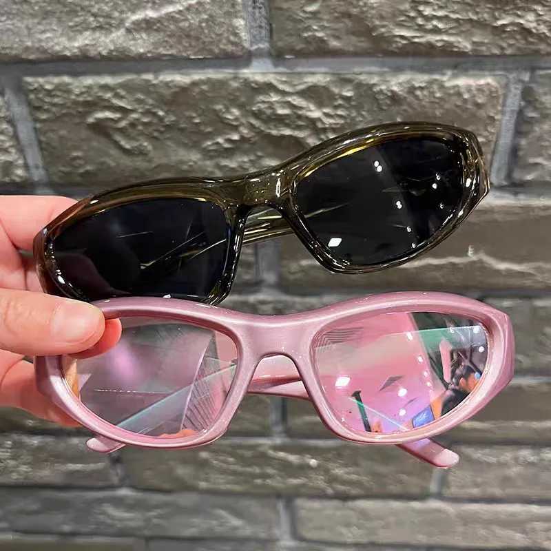Y2k Punk Sports Sunglasses for Women Men Fashion Mirror Sun Glasses Shades UV400 Driving Outdoor Street Photo Goggle EyewearC250411