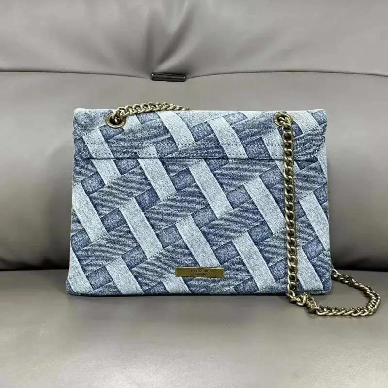 2025 New dia check wash denim fashion all-in-one Single shoulder crossbody chain classic retro Hawk head bag