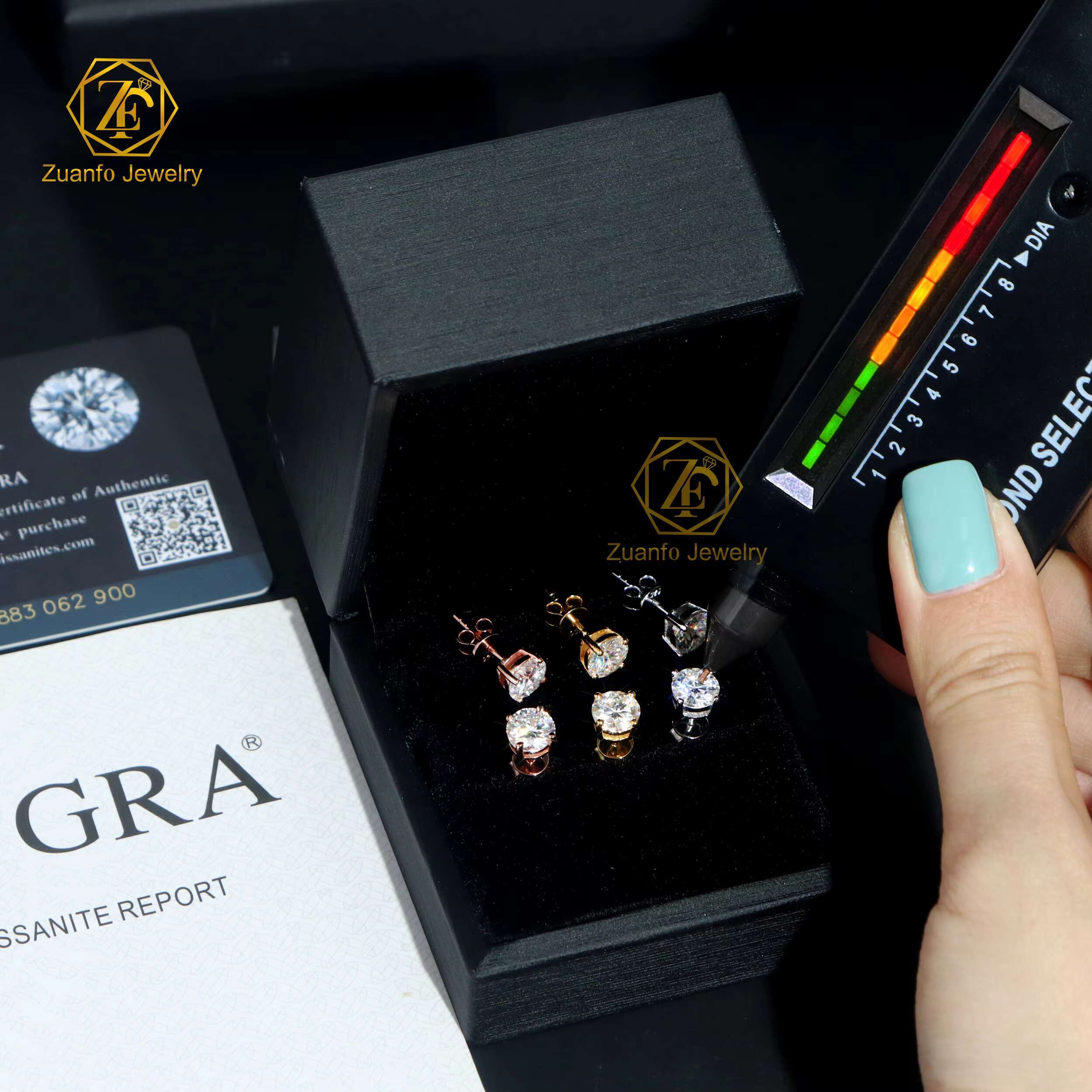 2025 New Trendy D VVS Moissanite Diamond 925 Sterling Silver Cut Stud Earrings Fine Christmas Gift Sizes 5mm 6.5mm 8mm