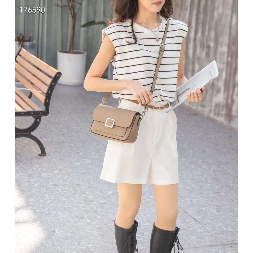 Designer Bag Genuine Women's Square Handbag, Soft Leather Cowhide Underarm Bag, Ladies' Stylish Single Shoulder Crossbody Bag