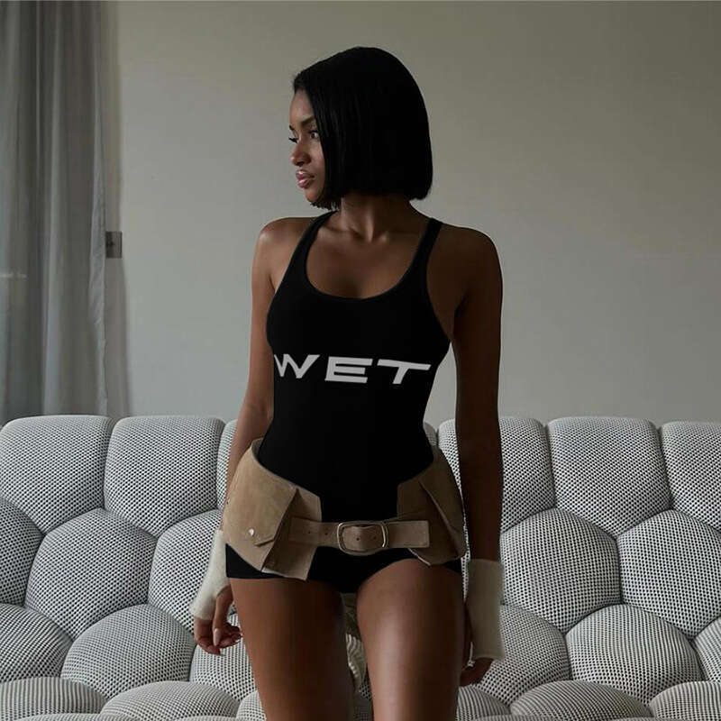 Women's Wear Women's Summer New Fashion And Sexy Backless Solid Color Suspended Sports Tight Jumpsuit