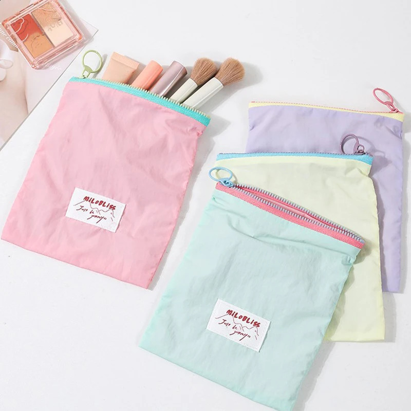 Macarons Color Makeup Bag Large Capacity Makeup Bag Travel Clutch Bag Makeup Bag 250410