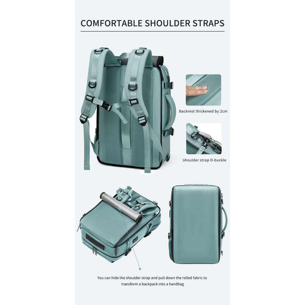XOKY Large Boardable USB Charging Waterproof Outdoor Travel Backpack Independent Shoe Compartment 8102