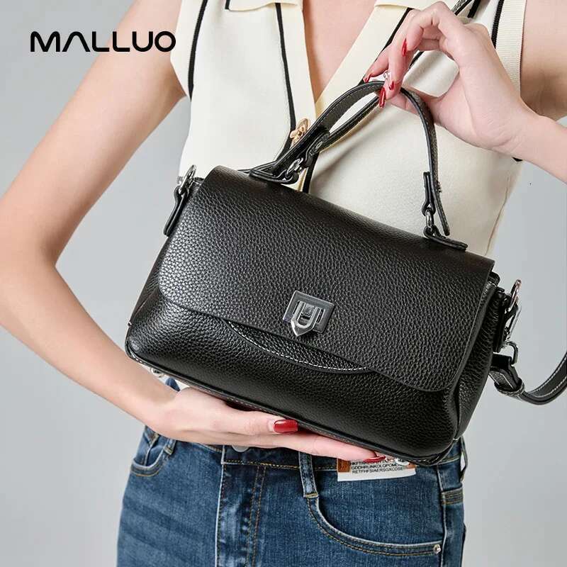Designer Bag 2024 New Women's Genuine Leather Handbag Head Layer Cowhide Multi Compartment Pocket Crossbody Stylish Shoulder Bag