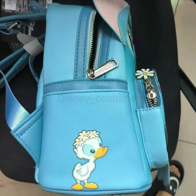 Disney New Loungefly Stitch Donald Duck Cartoon Summer Travel Backpack Donald Duck Backpack Cute Bag For Girlfriend Gift X250412