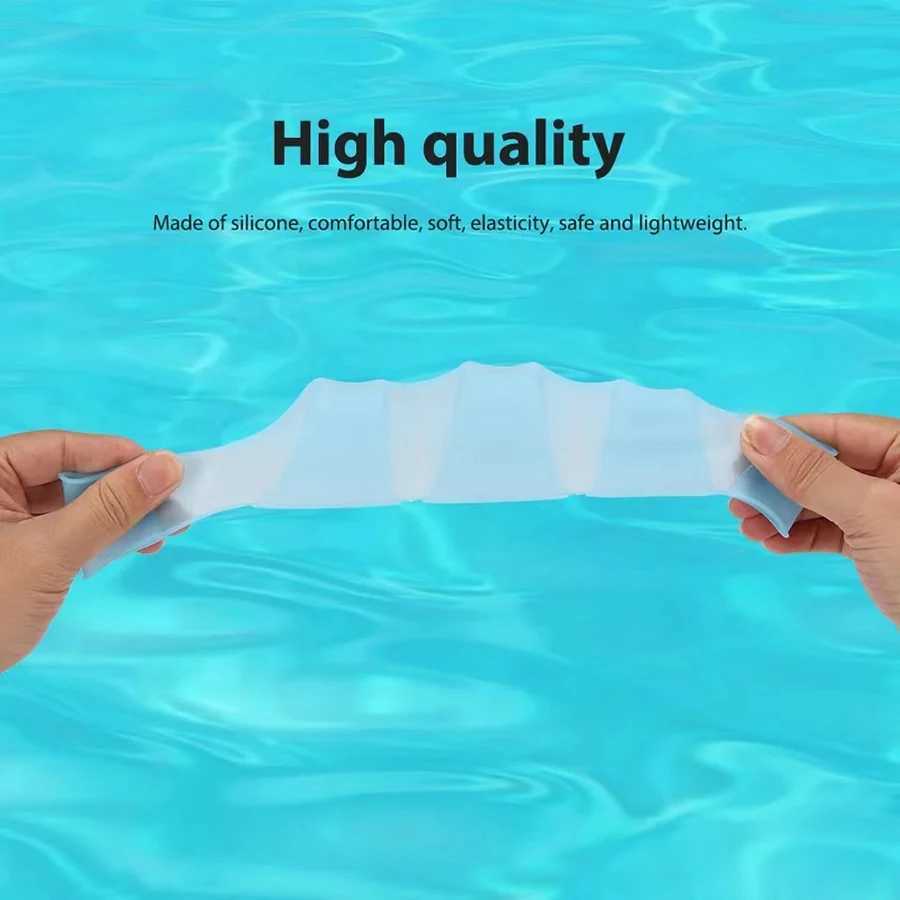 1 pair of neutral frog shaped silicone girls swimming hand finger flip finger weaving gloves paddle water sports accessoriesY250412