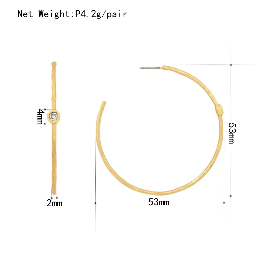 18K gold plate ring earrings womens fashionable gold small round ring earrings punk hip-hop jewelry accessories 250409