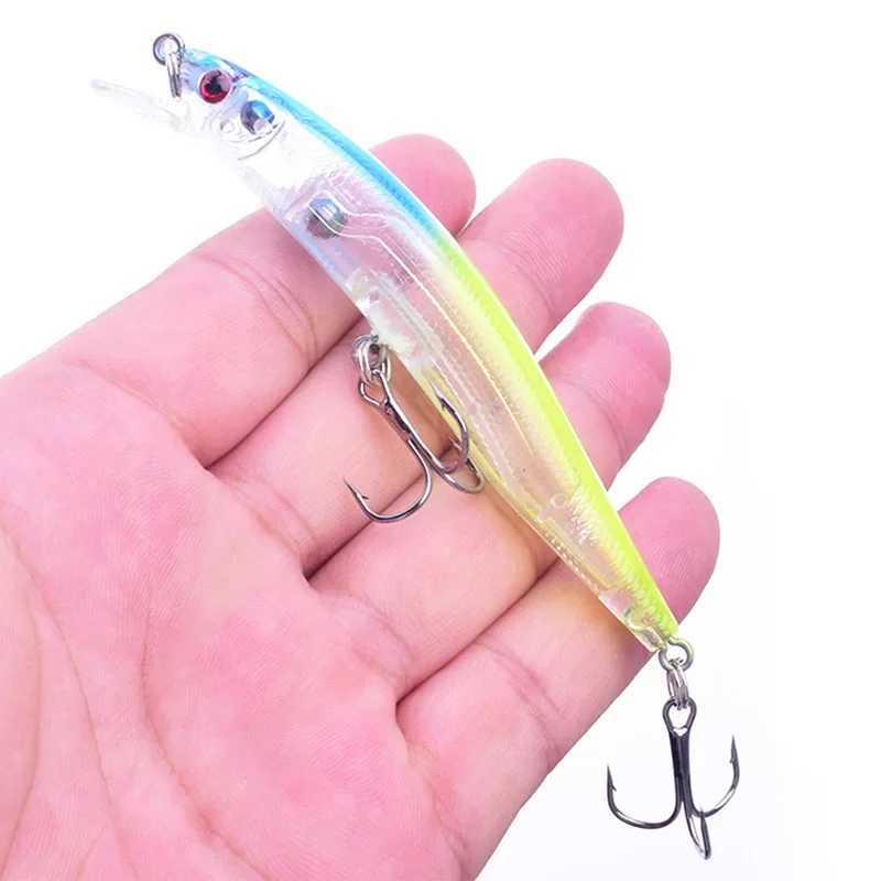 1 Pc Floating Fishing Lure 10cm 8g 3D Eyes Minnow Wobblers Tackle Aritificial Laser Plastic Hard Bait Bass Crankbaits Pesca Z250411