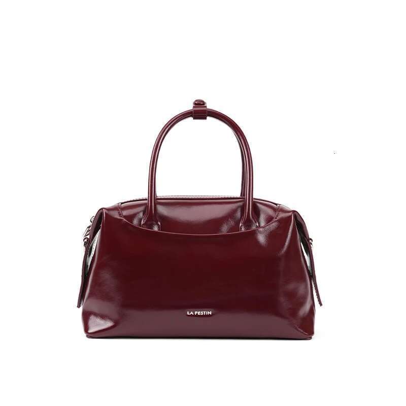 LA FESTIN Women 2024 New Boston Handbag Fashion Shoulder Crossbody Lady Leather Large Capacity Brand Bag