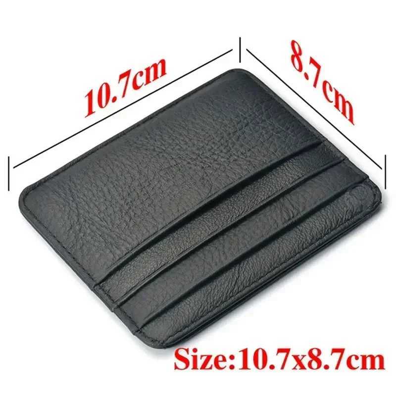 New thin leather mini wallet ultra-thin bank card cardholder business mini ID wallet 6 slot machine cardholder Z250411