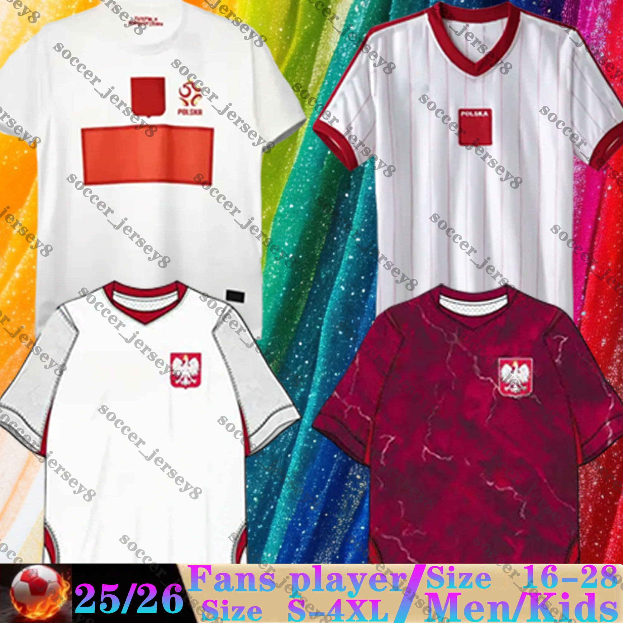 New 26 27 Poland Soccer Jerseys Polska National Team LEWANDOWSKI Polonia BLASZCZYKOWSKI BEDNAREK CASH ZIELINSKI SZYMANSKI 2026 Polish Football Shirt Men uniforms