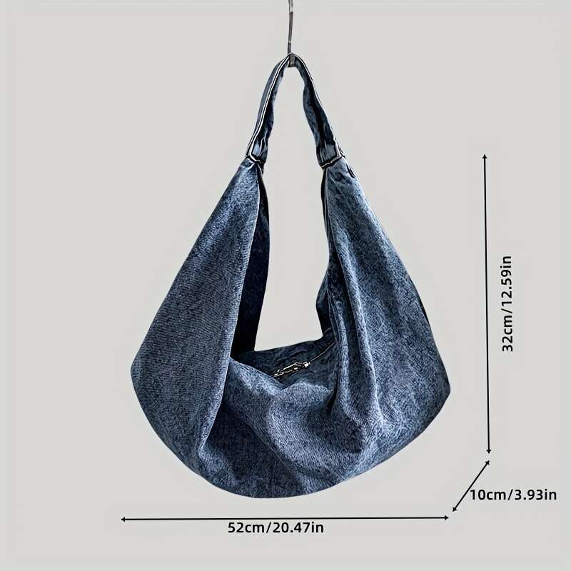 Casual Shoulder Bag Zipper Japanese Style Versatile Commuting Handbag Soft Solid Color luyigemandi