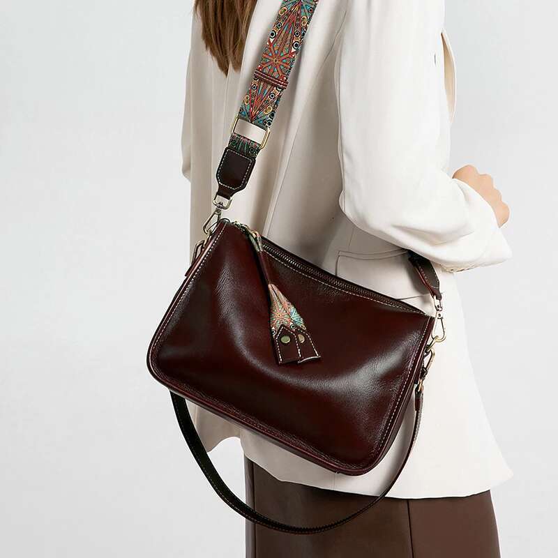 Designer Bag Cowhide Genuine Bag Women High Quality Soft Leather Fashion Crossbody Bags Female Shoulder Handbag For Lady