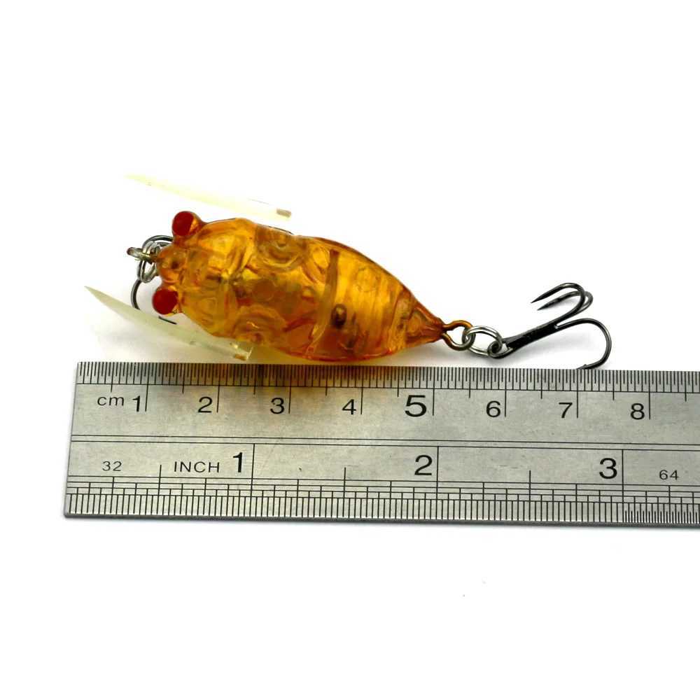 HENGJIA 1pcs Fishing Lure Bass Cicada Pesca 6g 4.2cm Simulation Insects Hard Bait Crankbait Fishing Wobblers Tackle Z250411