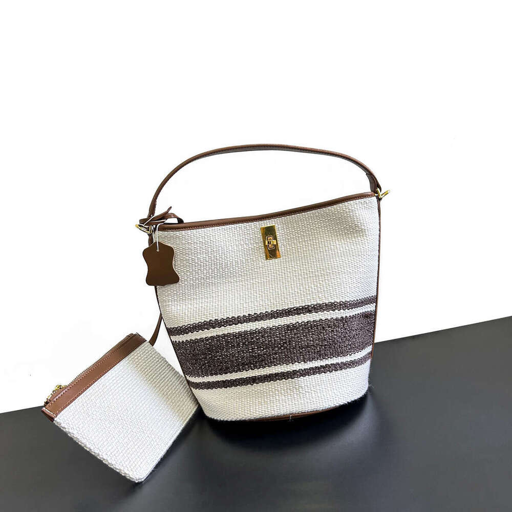 Summer Canvas Women 2022 New Style Popular Tote For Work, Hand Woven Large Capacity Bucket Bag