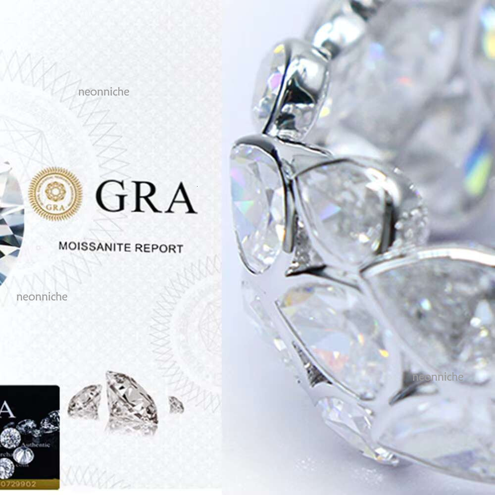 2024 Fashion Fine Custom VVS Mossanite Hip Hop Jewelry Sier Iced Out Dia Moissanite Ring for Mens Women Gifts