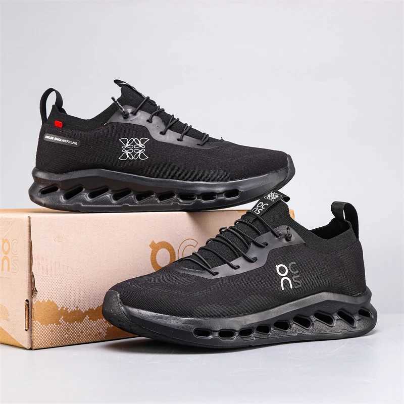 Cfortable breathable and shock-absorbing running shoes with mesh elastic knit thin outdoor sports shoes Z250411