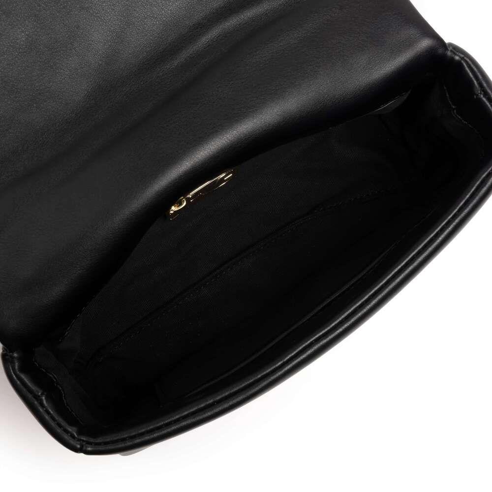 PURIFICACION GARCIA Women S Crossbody Sling Bag With Letter Charm Golden Tone Hardware Clasp Closure Minimalist Detachable Strap Purse In Deep