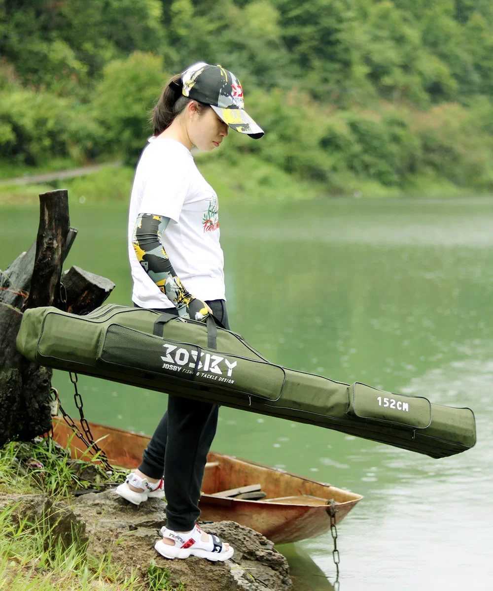 Multifunctional Fishing Rod Bag 2/3/4 Layers 60CM 122CM 152CM 182CM Waterproof Outdoor Oxford Tackle Foldable Portable Reel Gear Z250411