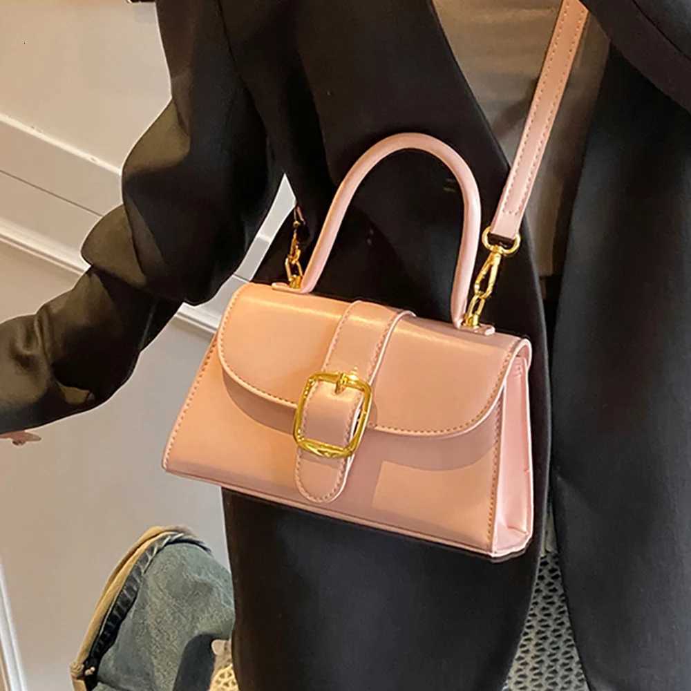 2025 Summer New Simple Hand-held Shoulder Bag for Women Fashion Small Square Flap Crossbody Bags Elegant Lady Commuting HandbagsT2511112