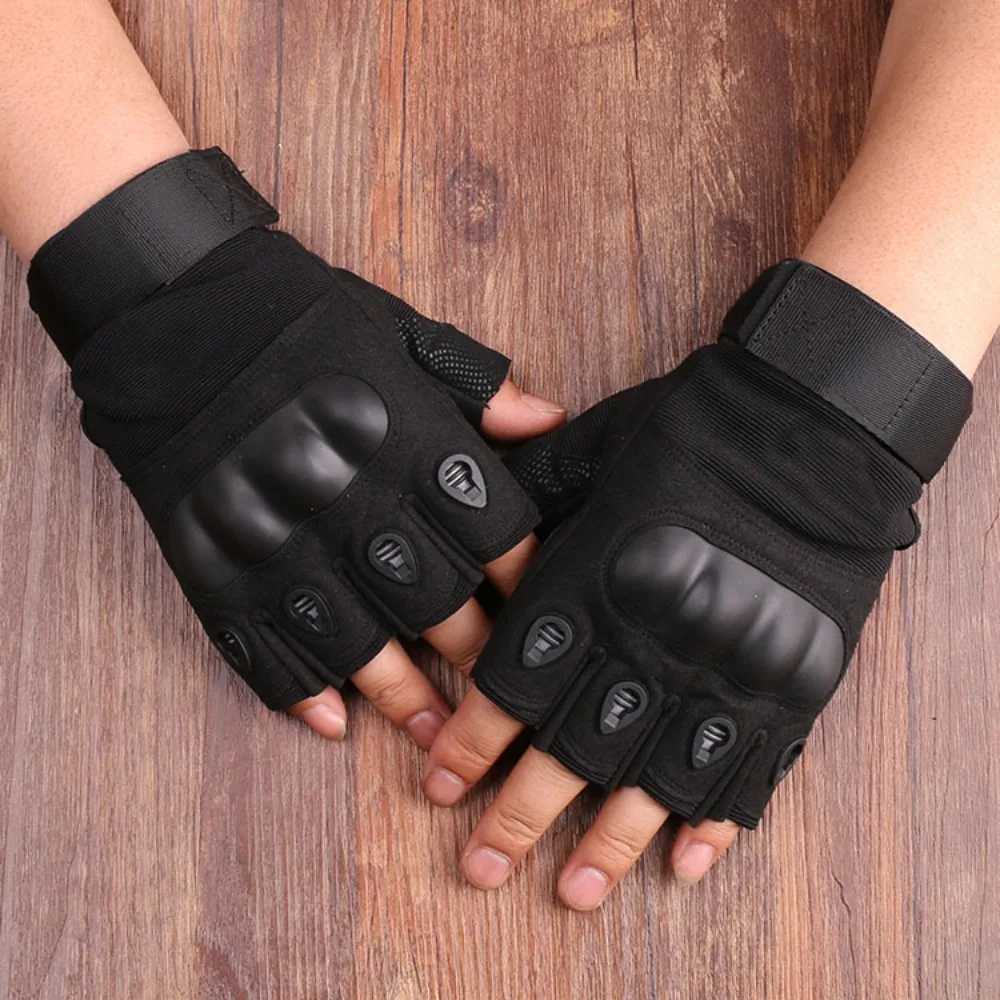 Fingerless Motorcycle Cycling Gloves for Men Outdoor Tactical Gloves Shooting Hunting Motorcycle Bike Glove Bicycle AccessoriesC250412