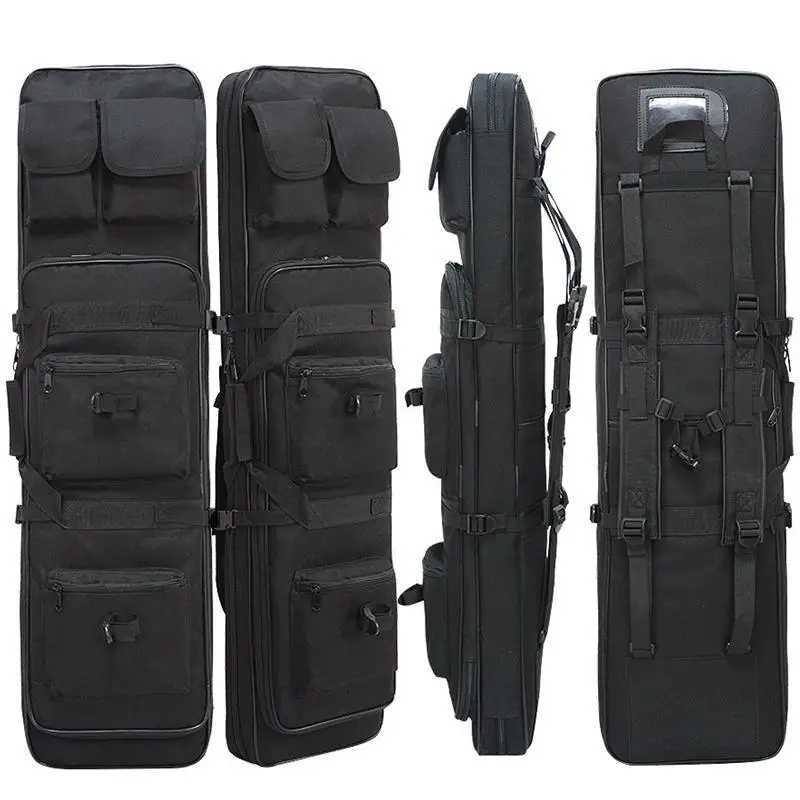 Outdoor portable Fishing Gear Bag Tactical Air Gun Bag Nylon Air Rifle Case Rifle Backpack Double Waterproof Universal Backpack Z250411