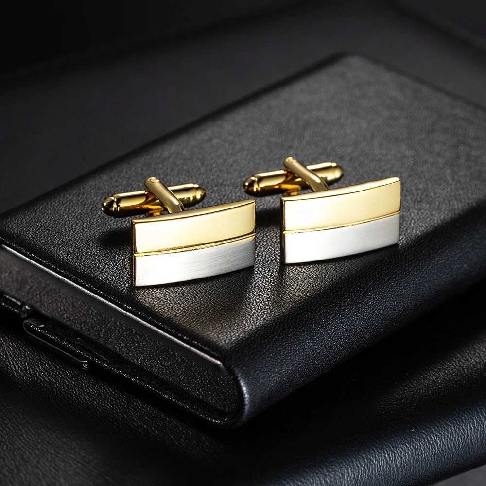 New luxury mens cufflinks geometric buttons copper metal wholesale high-quality jewelry giftsT250412