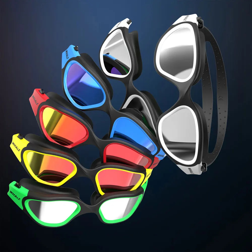 Adult Anti-Fog UV Protection Lens Men Women Swimming Goggles Waterproof Adjustable Silicone Swim Glasses Adults with Bag 250411