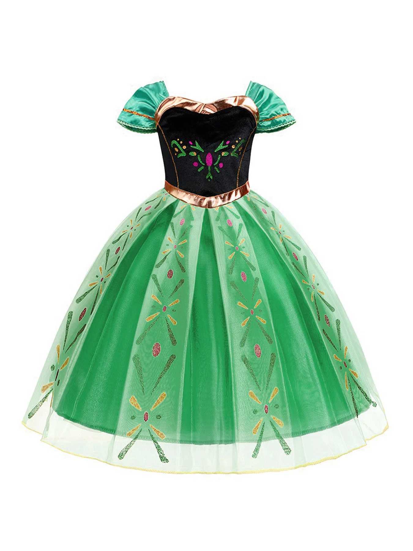 Disney Role playing Princess Dress Elso Costume Role playing Costume Girl Carnival Birthday Party Childrens Costume 2025XJ250411