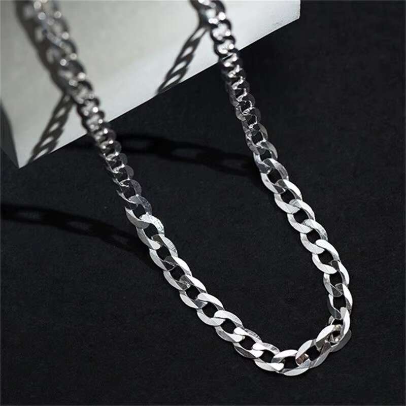 Fine Jewelry Gold Cuban Chain Cadena de plata Men's Necklace