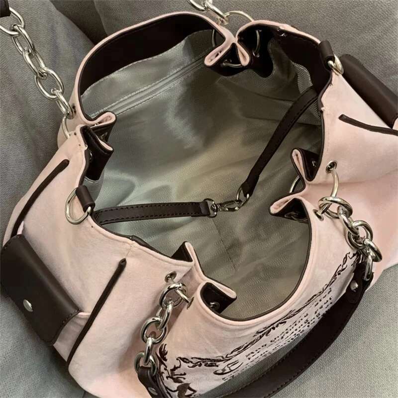 Vintage Letter Y2k Handbag Women Gothic Large Capacity Casual Crossbody Purse Female Haruku Aesthetic The Tote Bag