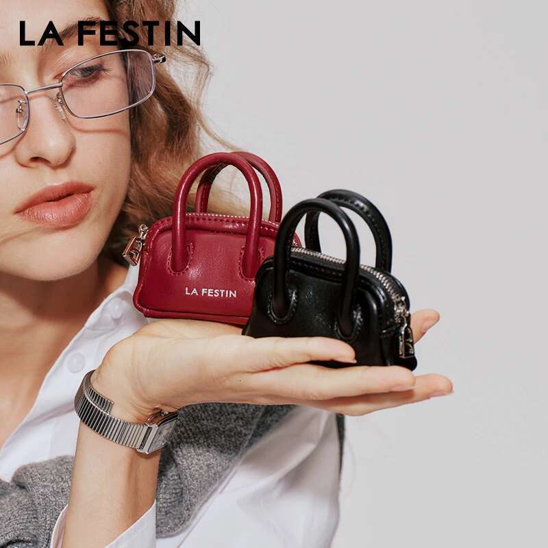 LA FESTIN Original Mini Earphone 2024 New Accessories Small Leather Women's Pendant Bag