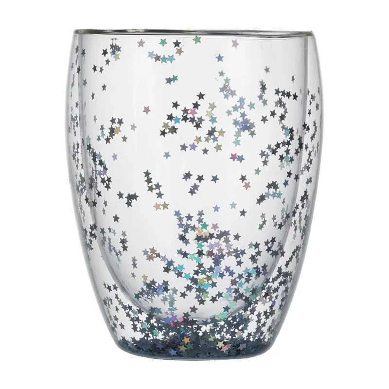 Christmas Double Glass Mug with Egg-Shaped Cups and Mugs Drinkware for Tea and Coffee Cups and Mugs Lovely Girl Heart Y251112